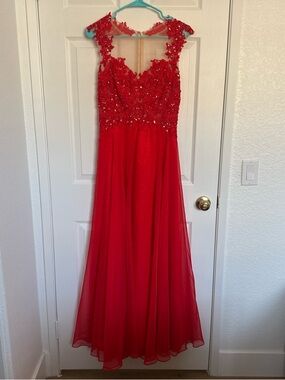 Aspeed Red Evening Dress Label Detail